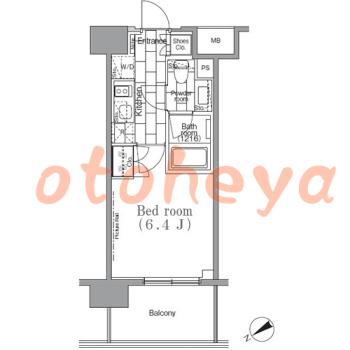 楽器ピアノ可相談 の 賃貸物件 1K 12万円の図面１
