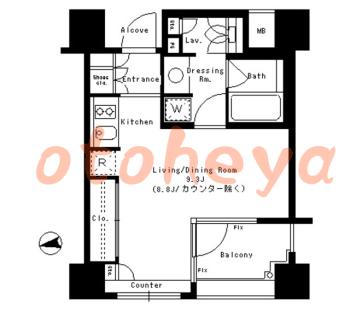 楽器ピアノ可相談 の 賃貸物件 1R 12.4万円の図面１