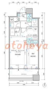 楽器ピアノ可相談 の 賃貸物件 1LDK 29.7万円の図面１