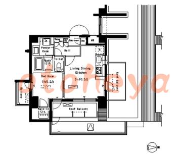 楽器ピアノ可相談 の 賃貸物件 1LDK 16.7万円の図面１