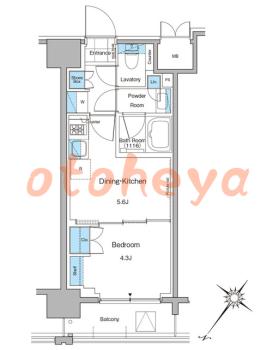楽器ピアノ可相談 の 賃貸物件 1DK 13.8万円の図面１