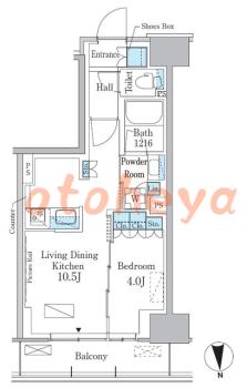 楽器ピアノ可相談 の 賃貸物件 1LDK 18.9万円の図面１