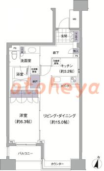 楽器ピアノ可相談 の 賃貸物件 1LDK 24.3万円の図面１