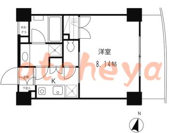楽器ピアノ可相談 の 賃貸物件 1K 8.9万円の図面１