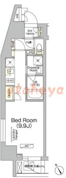 楽器ピアノ可相談 の 賃貸物件 1R 11.1万円の図面１