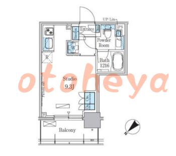 楽器ピアノ可相談 の 賃貸物件 1R 12.5万円の図面１