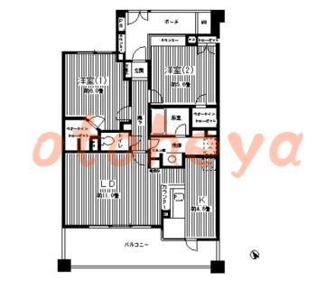 楽器ピアノ可相談 の 賃貸物件 2LDK 16.2万円の図面１