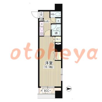 楽器ピアノ可相談 の 賃貸物件 1K 10.8万円の図面１