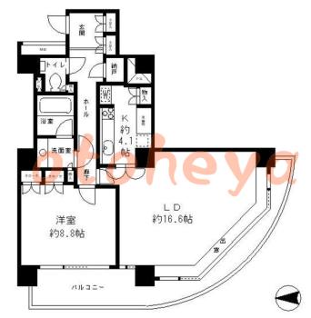 楽器ピアノ可相談 の 賃貸物件 1LDK 31.9万円の図面１