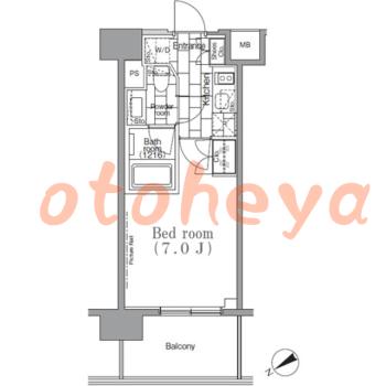 楽器ピアノ可相談 の 賃貸物件 1K 10.6万円の図面１