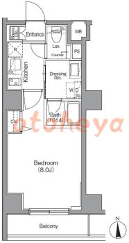 楽器ピアノ可相談 の 賃貸物件 1K 11.1万円の図面１