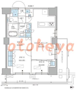 楽器ピアノ可相談 の 賃貸物件 3LDK 31.1万円の図面１