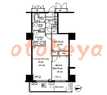 楽器ピアノ可相談 の 賃貸物件 2LDK 21.8万円の図面１