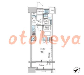 楽器ピアノ可相談 の 賃貸物件 1R 10.4万円の図面１