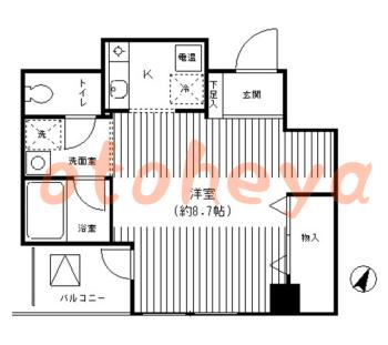 楽器ピアノ可相談 の 賃貸物件 1K 11.1万円の図面１
