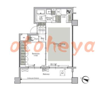 楽器ピアノ可相談 の 賃貸物件 1LDK 18万円の図面１