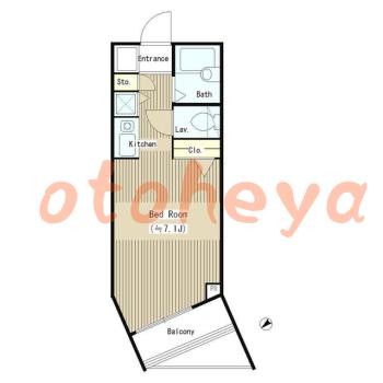 楽器ピアノ可相談 の 賃貸物件 1K 8.1万円の図面１