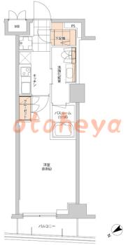 楽器ピアノ可相談 の 賃貸物件 1K 13万円の図面１
