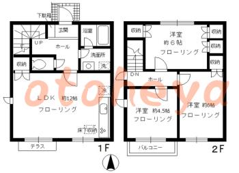 楽器ピアノ可相談 の 賃貸物件 3LDK 22万円の図面１