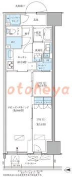 楽器ピアノ可相談 の 賃貸物件 2LDK 26.4万円の図面１