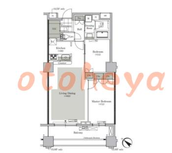楽器ピアノ可相談 の 賃貸物件 2LDK 21.4万円の図面１